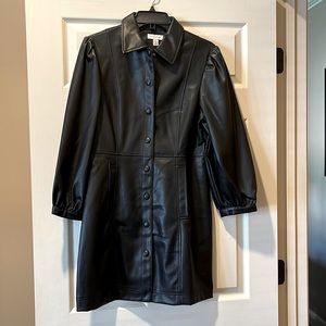 NWT Topshop Faux Leather Dress